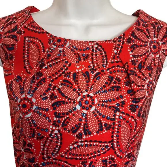 DB Est 1962 Orange Floral Sleeveless Fit/Flare Dress 4 - Picture 2 of 8